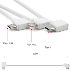 Cable de datos con conector de conversión micro USB a micro USB de 30 cm STARTRC para DJI Mavic Mini/Air, control remoto Shark, micro USB a micro USB de 30 cm