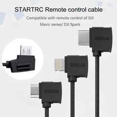 Cable de datos con conector de conversión de tipo C a micro USB de 10 cm STARTRC para DJI Mavic Mini/Air, control remoto Shark, cable de datos con conector de tipo C a micro USB de 10 cm