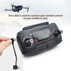 Cable de datos con conector de conversión de tipo C a micro USB de 10 cm STARTRC para DJI Mavic Mini/Air, control remoto Shark, cable de datos con conector de tipo C a micro USB de 10 cm