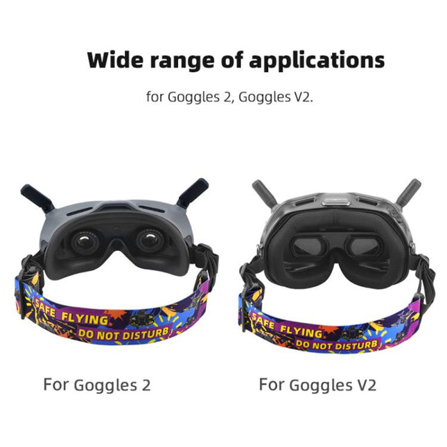 BRDRC Colorful Graffiti Headband Fixed Strap For DJI Aavta Goggles 2 / FPV Goggles V2