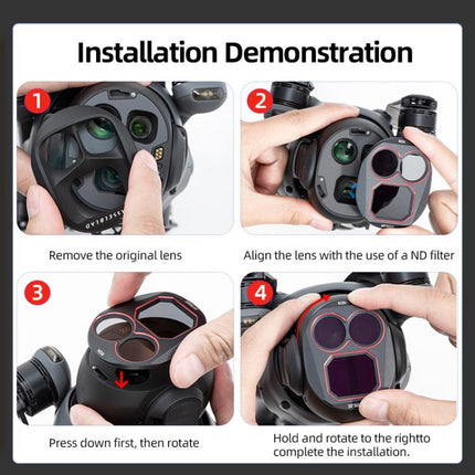 For DJI Mavic 4 Pro STARTRC 4 in 1 ND8 ND16 ND32 ND64 Lens Filter Kit