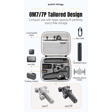 For DJI Osmo Mobile 7 / 7 Pro STARTRC Portable Shockproof Waterproof PU Case Bag, For DJI Osmo Mobile 7 / 7P PU