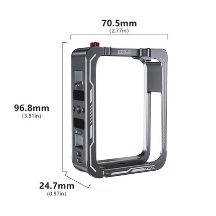 For DJI Osmo 360 STARTRC Metal Cage Frame with Cold Shoe