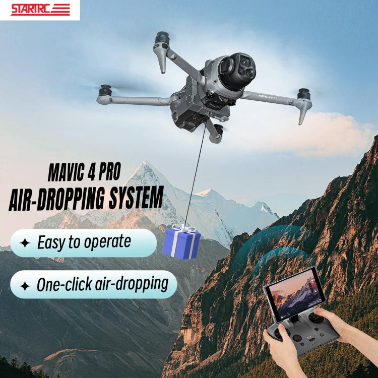 For DJI Mavic 4 Pro STARTRC Air-Dropping System Thrower Parabolic with Expansion Bracket