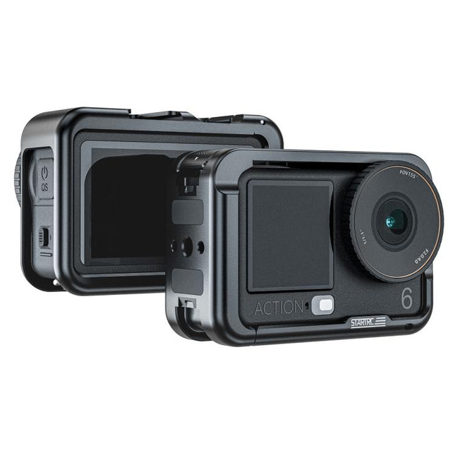 For DJI Osmo Action 6 STARTRC Metal Cage Frame with Cold Shoe, For DJI Osmo Action 6 Metal Cage