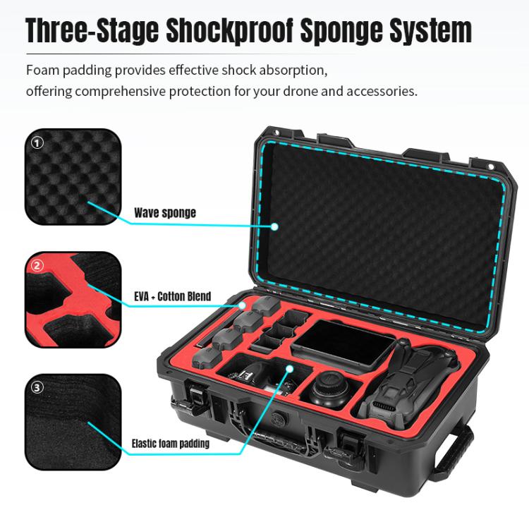 Portable Box Sealed Waterproof Trolley Suitcase For DJI Mavic 4 Pro / Mavic 3 / Air 3