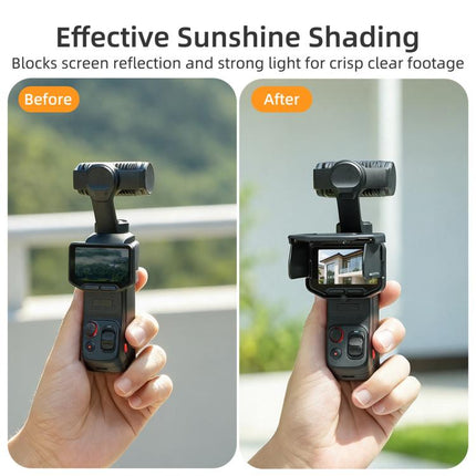 For Insta360 Luna Ultra Sunnylife Magnetic Screen Sun Hood Guard Foldable Screen Monitor Cover Protector, For Insta360 Luna Ultra