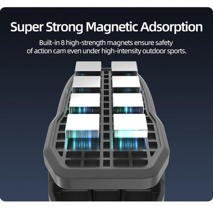 Sunnylife Magnetic Quick-Release Backpack Clip Action Camera Clamp Vertical-Horizontal Mount for DJI Osmo 360 / Action 5 Pro / 4 / 3 / 2
