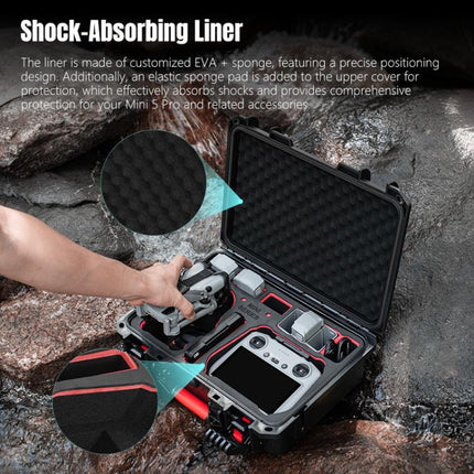 For DJI Mini 5 Pro STARTRC Waterproof ABS Suitcase Shoulder Storage Box