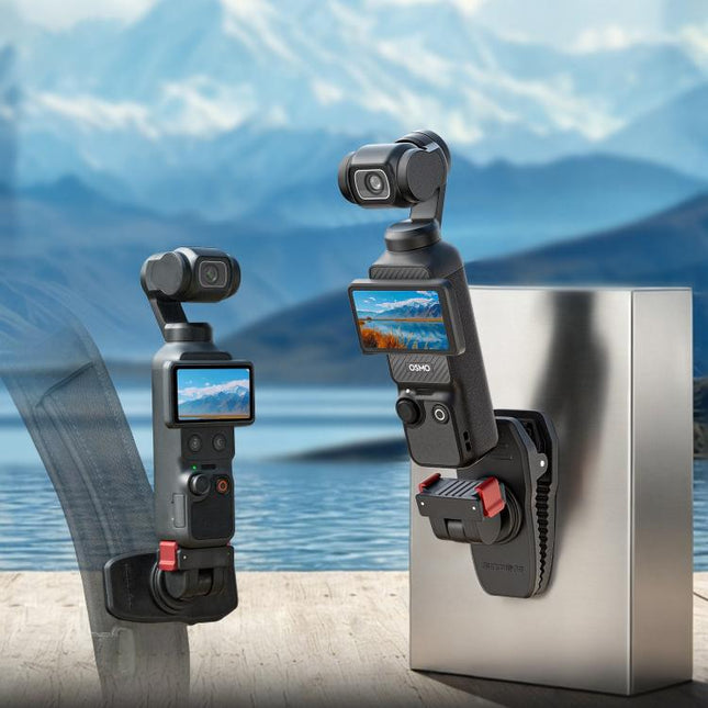 For DJI Osmo Pocket 4 / 3 Sunnylife Magnetic Quick-Release Adjustable Backpack Clip Action Camera Clamp Vertical-Horizontal Mount, For DJI Osmo Pocket 4 / 3 Vertical-Horizontal Mount
