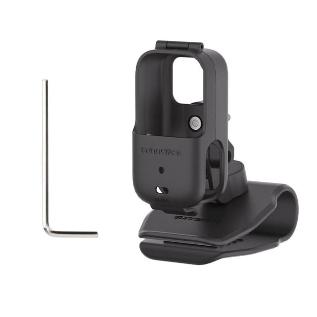 For DJI Osmo Nano Sunnylife Car Sun Visor Mount Action Camera Holder 360 Rotating 90 Tilt Sun Visor Holder, MJ165 Car Sun Visor Mount