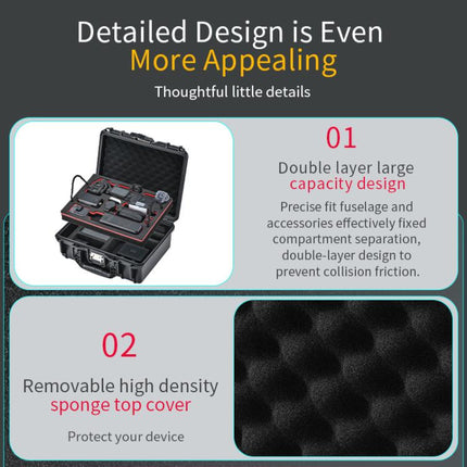 For DJI Osmo Pocket 4P STARTRC TSA Combination Lock Waterproof Dual-layer Suitcase Storage Box, For DJI Osmo Pocket 4P