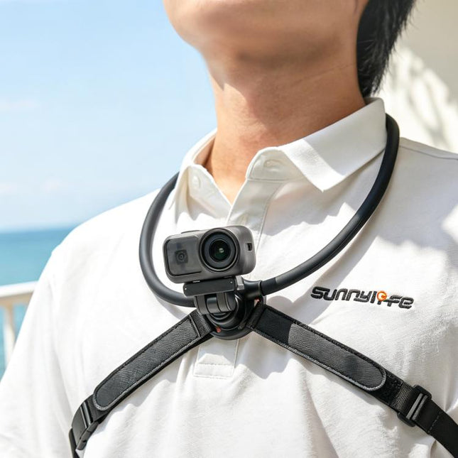For DJI Osmo Nano / Action 6 Sunnylife Dual-Direction Magnetic Quick-Release Neck Mount Adjustable Selfie Holder with Body Strap, For DJI Osmo Nano / Action 6