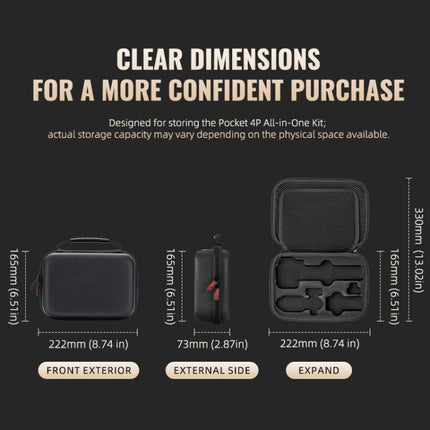 For DJI Osmo Pocket 4P STARTRC Portable Carrying Case Molded All-round Set Storage Bag, For DJI Osmo Pocket 4P
