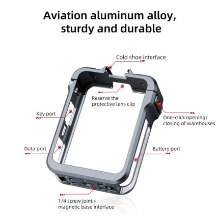For DJI Osmo 360 Aluminum Alloy Protective Cage Expansion Frame