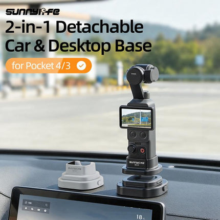 For DJI Osmo Pocket 4 / 3 Sunnylife Detachable Car & Desktop Base Stand Base Desktop Stabilizer Supporting Holder, OP4-DZ157