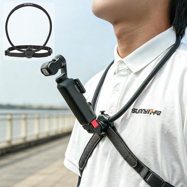 Sunnylife Magnetic POV Neck Mount Hand Free Video Vlog Neck Adjustable Selfie Holder with Body Strap For DJI Osmo Pocket 4P / 4 / 3, For DJI Osmo Pocket 4P / 4 / 3