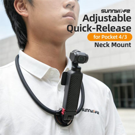 Sunnylife Magnetic POV Neck Mount Hand Free Video Vlog Neck Adjustable Selfie Holder with Body Strap For DJI Osmo Pocket 4P / 4 / 3, For DJI Osmo Pocket 4P / 4 / 3