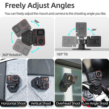 Sunnylife Magnetic Flexible Adhesive Helmet Mount Base Quick-Release Action Camera Holder For Insta360 X4 Air / X5 / Ace / Ace Pro 2 / 1, For Insta360 X4 Air / X5 / Ace / Ace Pro 2 / 1