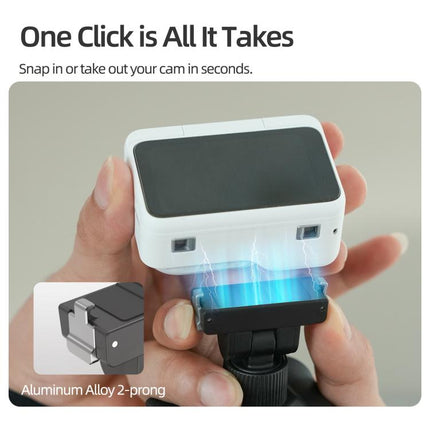 For Insta360 GO Ultra Sunnylife Magnetic Flexible Adhesive Helmet Mount Base Quick-Release Action Camera Holder, For Insta360 GO Ultra