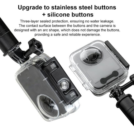 For DJI Osmo 360 50m Depth Waterproof Housing Case with Lens Silicone Cap, For DJI Osmo 360
