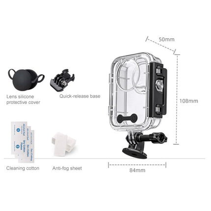 For DJI Osmo 360 50m Depth Waterproof Housing Case with Lens Silicone Cap, For DJI Osmo 360