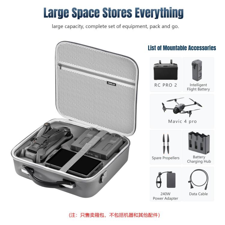 For DJI Mavic 4 Pro / RC Pro 2 STARTRC All-rounder Shoulder PU Storage Bag Handbag