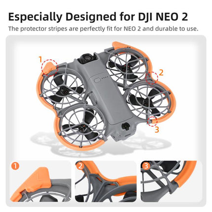 For DJI Neo 2 Sunnylife Colorful Propeller Guard Protector Prop Bumper Ring Anti-Collision Protective Cover