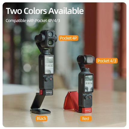 For DJI Osmo Pocket 4P / 4 / 3 Sunnylife Metal Quick-Release Magnetic Mount Tabletop Base Bracket Angles Adjustable Stand, OP4-ZJ259