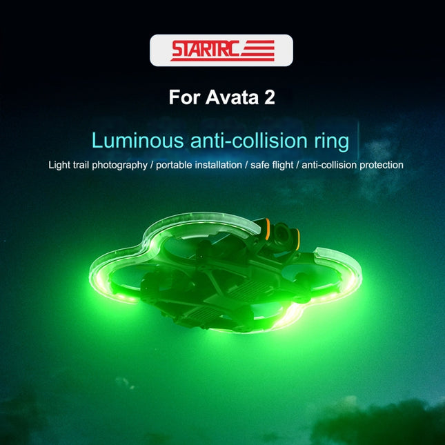 For DJI Avata 2 STARTRC Drone LED Propeller Protective Guard Anti-collision Ring