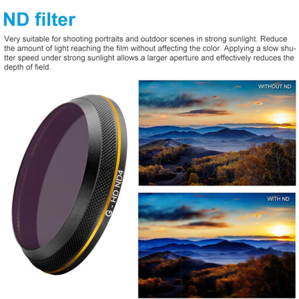 PGYTECH X4S-HD ND4 Gold-edge Lens Filter for DJI Inspire 2 / X4S Gimbal Camera Drone Accessories, ND4