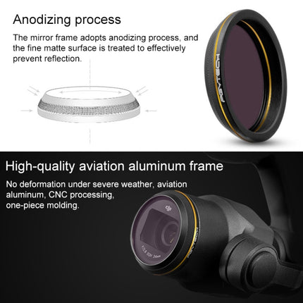 PGYTECH X4S-HD ND64 Gold-edge Lens Filter for DJI Inspire 2 / X4S Gimbal Camera Drone Accessories, ND64