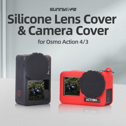 For DJI Osmo Action 3 / 4 Sunnylife 2pcs Scratch-resistant Camera Lens Cap Cover, For DJI Osmo Action 5 Pro / 4 / 3