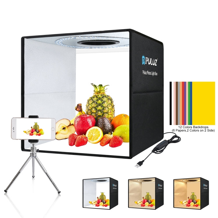 PULUZ 40cm Folding Ring Light USB Photo Lighting Studio Shooting Tent Box