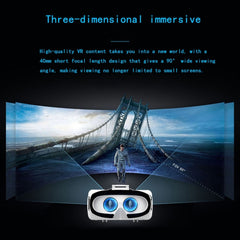 VR SHINECON G06EB Virtual Reality 3D Video Glasses Suitable for 4.7 inch - 6.1 inch Smartphone with HiFi Headset, G06EB