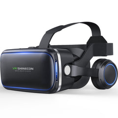 VR SHINECON G04E Virtual Reality 3D Video Glasses Suitable for 3.5 inch - 6.0 inch Smartphone with HiFi Headset