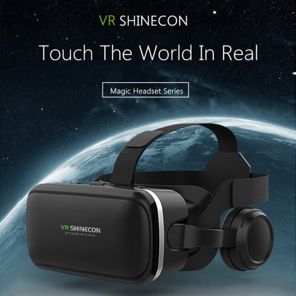 VR SHINECON G04E Virtual Reality 3D Video Glasses Suitable for 3.5 inch - 6.0 inch Smartphone with HiFi Headset