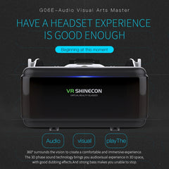 VR SHINECON G06E Virtual Reality 3D Video Glasses Suitable for 4.7 inch - 6.1 inch Smartphone with Headset, G06E