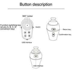 R1 Bluetooth Mini Ring Game Handle Controller Grip Game Pad, R1