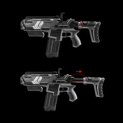 XiiZone AR-587 Pistola de paintball con agua de cristal suave multicolor Pistola de juego de disparos AR con Bluetooth