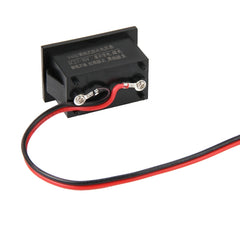 V40D 2 Wires Red Light Display Mini Waterproof IPX4 Digital Voltage Meter, Measure Voltage: DC 2.5-30V, DT0002G, DT0002L, DT0002R