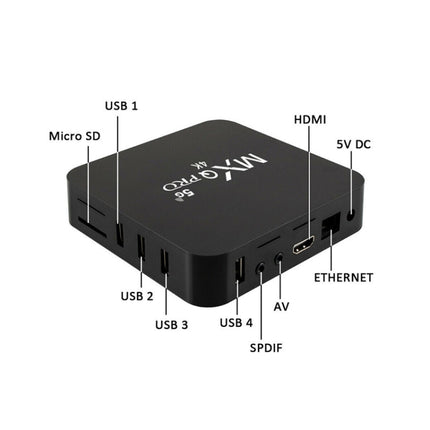 MXQ Pro 5G 1280 x 720 Full HD Media Player 1 GB + 8 GB RK30Board Quad Core Android 7.1 TV-Box mit Fernbedienung