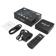 MXQ Pro 5G Reproductor multimedia Full HD de 1280 x 720, 1 GB + 8 GB, placa RK30, Android 7.1 TV Box de cuatro núcleos con control remoto