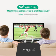 MXQ Pro 5G Reproductor multimedia Full HD de 1280 x 720, 1 GB + 8 GB, placa RK30, Android 7.1 TV Box de cuatro núcleos con control remoto