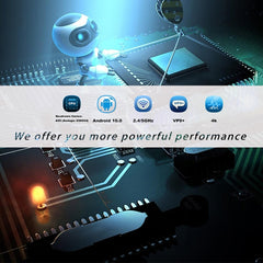 A95X F4 8K UHD Smart TV BOX Android 10.0 Media Player wtih Remote Control, Amlogic S905X4 Quad Core Cortex-A55 up to 2.0GHz, RAM: 2GB, ROM: 16GB, 2.4GHz/5GHz WiFi, Bluetooth, EU Plug(Metallic Blue), 2GB+16GB