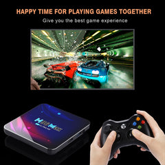 H96 Max V11 4K Smart TV BOX Android 11.0 Media Player with Remote Control, RK3318 Quad-Core 64bit Cortex-A53, RAM: 2GB, ROM: 16GB, Support Dual Band WiFi, Bluetooth, Ethernet, EU Plug, 2GB+16GB
