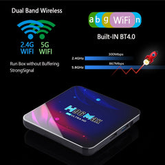 H96 Max V11 4K Smart TV BOX Android 11.0 Media Player with Remote Control, RK3318 Quad-Core 64bit Cortex-A53, RAM: 2GB, ROM: 16GB, Support Dual Band WiFi, Bluetooth, Ethernet, EU Plug, 2GB+16GB