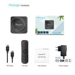 X88 Pro 20 4K Smart TV BOX Android 11.0 Media Player with Infrared Remote Control, RK3566 Quad Core 64bit Cortex-A55 up to 1.8GHz, RAM: 8GB, ROM: 128GB, Support Dual Band WiFi, Bluetooth, Ethernet, EU Plug, 8GB+128GB