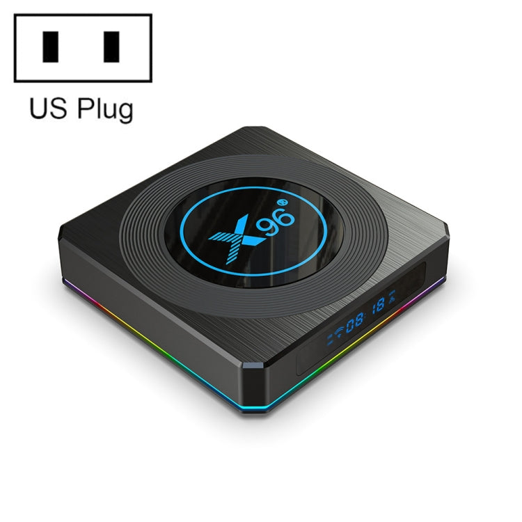 X96 X4 8K Smart TV BOX Android 11.0 Media Player with Remote Control, Amlogic S905X4 Quad Core ARM Cortex A55, RAM: 4GB, ROM: 64GB, Support 100M, Dual Band WiFi, Bluetooth, EU Plug, 4GB+64GB