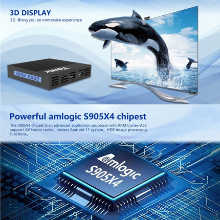 Tanix X4 Android 11 Smart TV Box, Amlogic S905X4 Quad Core, 4GB+32GB, Dual Wifi, BT, 4GB+32GB